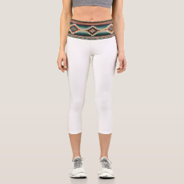 LEGGINGS CAPRI “BAND/OAXACA BLANCO” PATRIMONIO HISPANO
