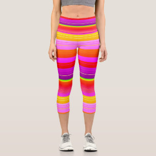 Leggings Capri Banda multicolor colorida