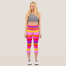 Leggings Capri Banda multicolor colorida