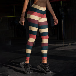 Leggings Capri Banda roja retro