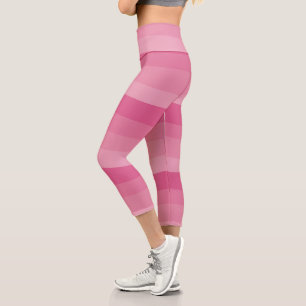 Leggings Capri Bandas desiguales - Rosa
