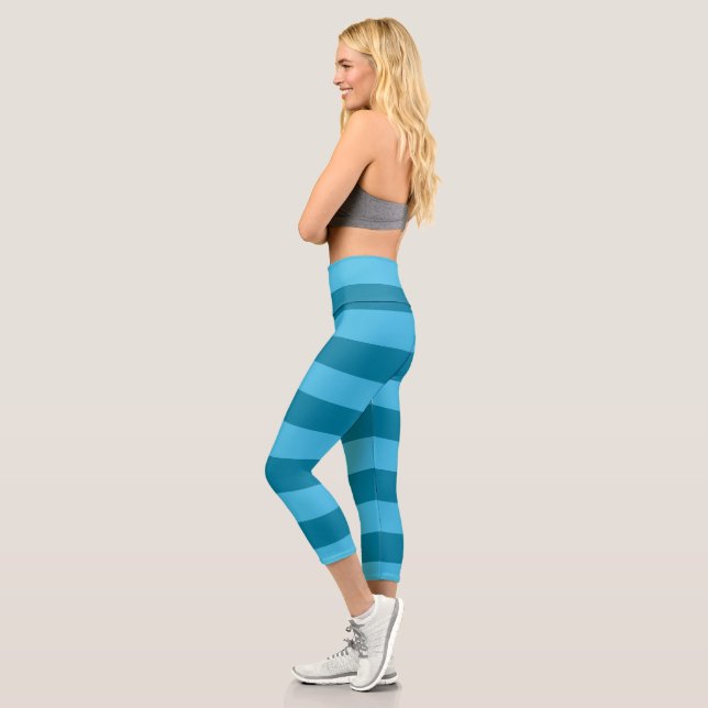 Leggings Capri Bandas turquesas (Izquierda)