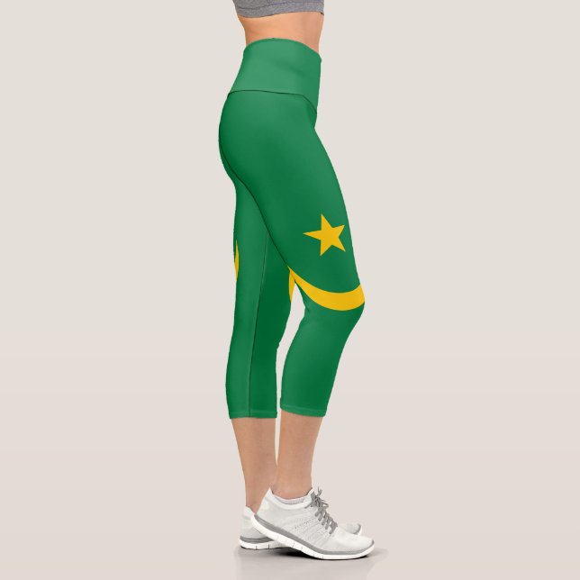 Leggings Capri Bandera antigua de Mauritania (Derecha)