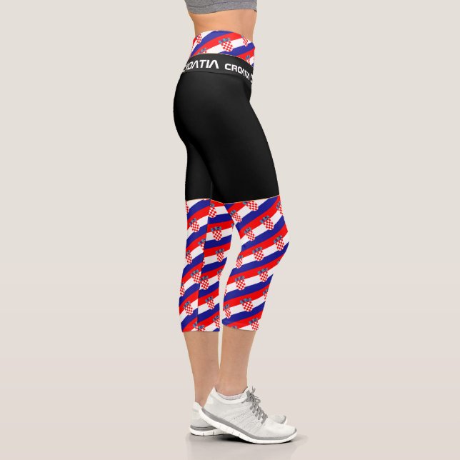 Leggings Capri Bandera croata, moda, fitness (Derecha)