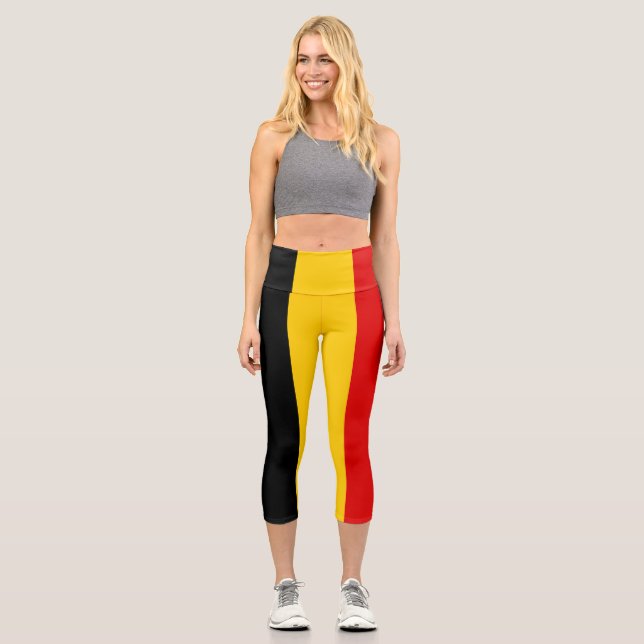 Leggings Capri Bandera de Bélgica (Anverso)