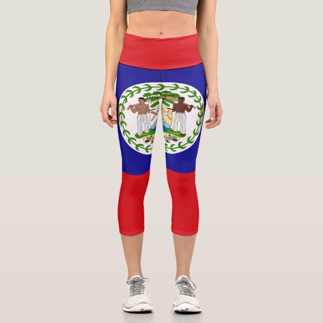 Leggings Capri Bandera de Belice (Anverso)