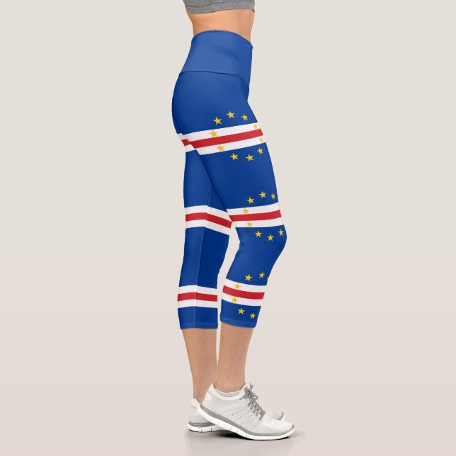 Leggings Capri Bandera de Cabo Verde (Derecha)