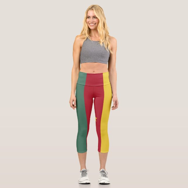 Leggings Capri Bandera de Camerún (Anverso)