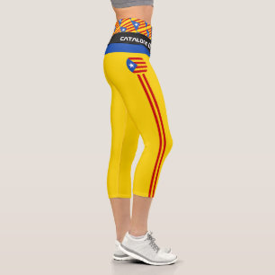 Leggings Capri Bandera de Cataluña y catalán - La Senyera moda