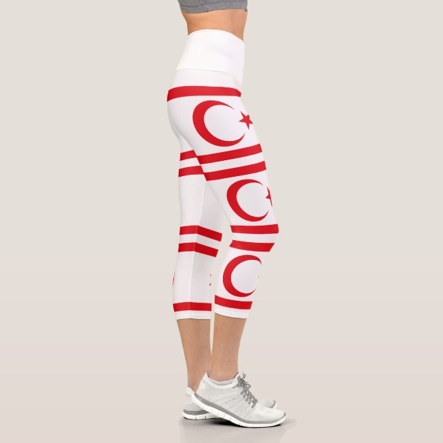 Leggings Capri Bandera de Chipre del Norte (Derecha)