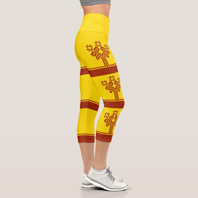 Leggings Capri Bandera de Chuvasia (Derecha)
