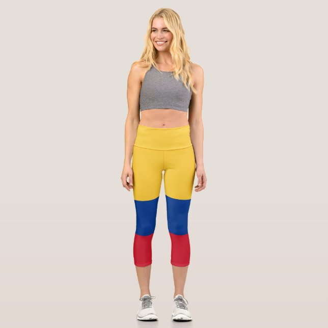 Leggings Capri Bandera de Colombia (Anverso)