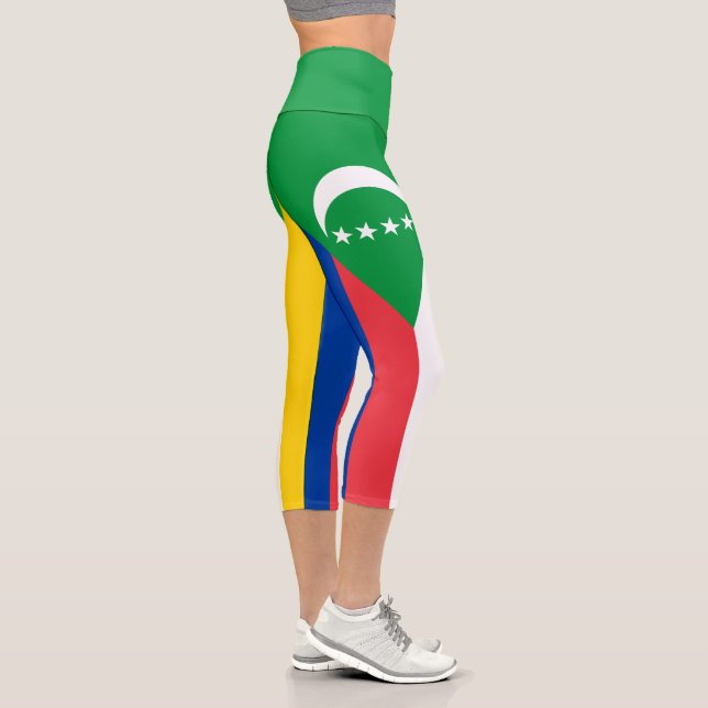 Leggings Capri Bandera de Comoras (Derecha)