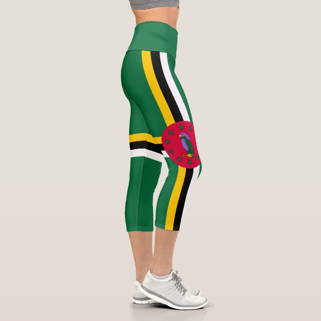 Leggings Capri Bandera de Dominica (Derecha)