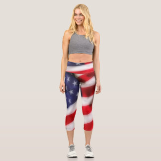 Leggings Capri Bandera de EE. UU.