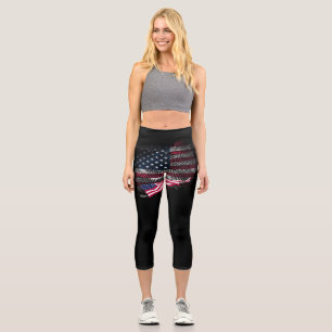 Leggings Capri bandera de EE. UU.