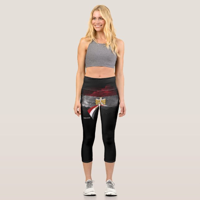 Leggings Capri bandera de Egipto (Anverso)