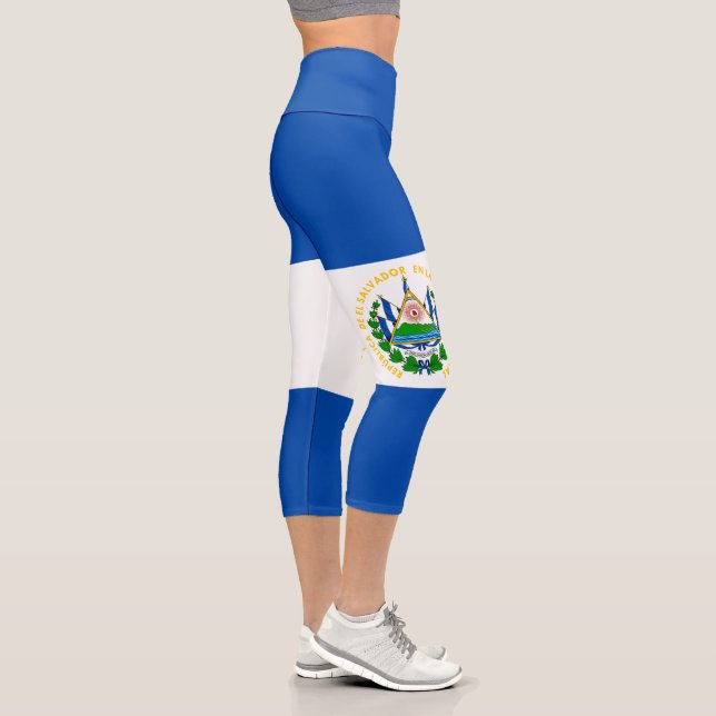 Leggings Capri Bandera de El Salvador (Derecha)