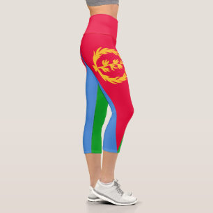 Leggings Capri Bandera de Eritrea