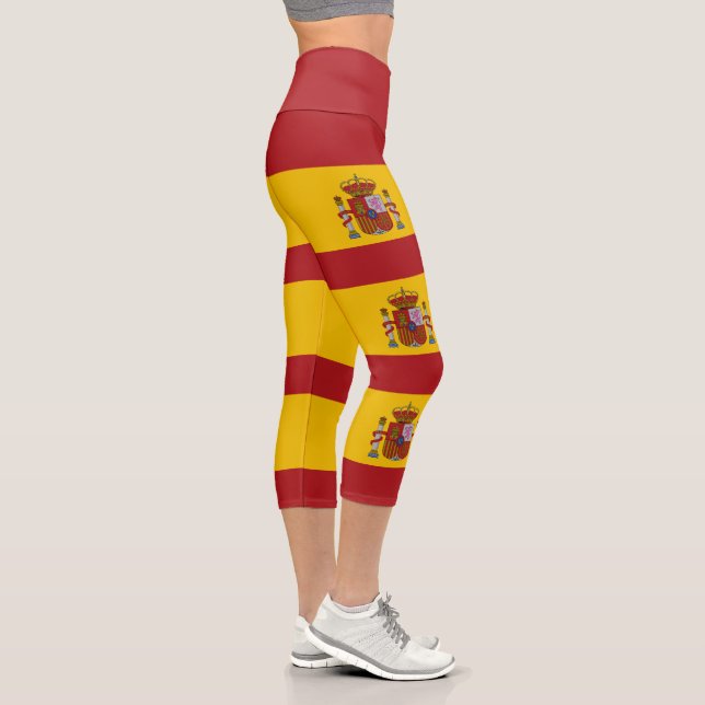 Leggings Capri Bandera de España (Derecha)
