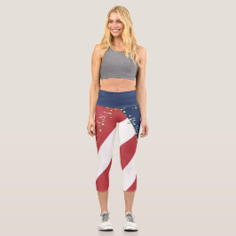 Leggings Capri Bandera De Estados Unidos