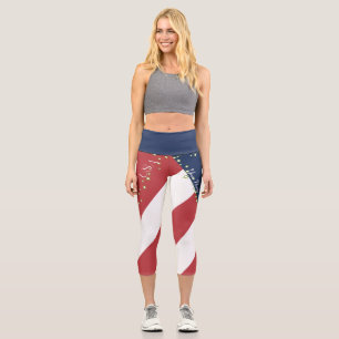 Leggings Capri Bandera De Estados Unidos