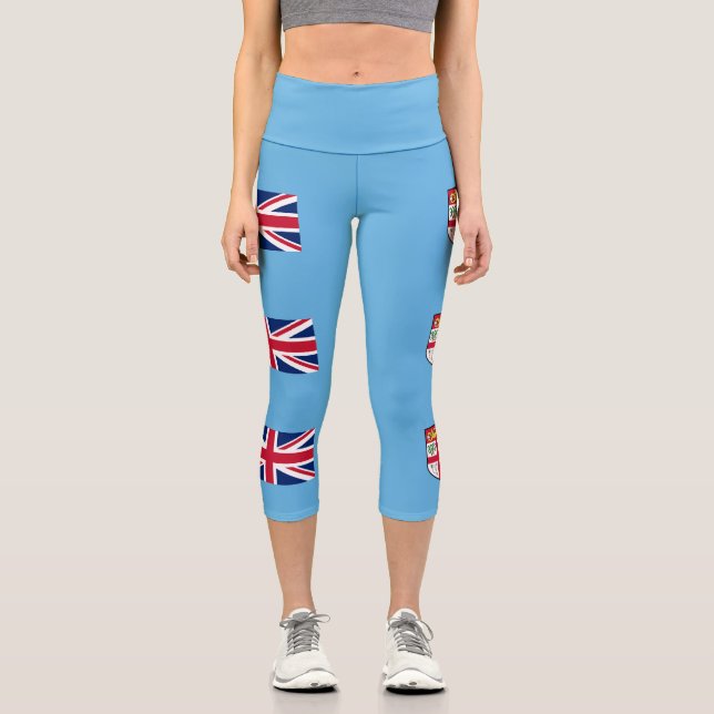 Leggings Capri Bandera de Fiyi (Anverso)
