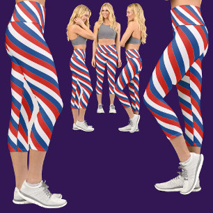 Leggings Capri Bandera de Francia patriótica