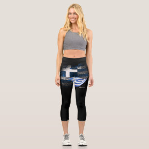 Leggings Capri bandera de Grecia