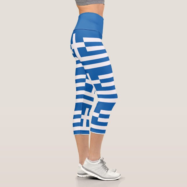 Leggings Capri Bandera de Grecia (Derecha)