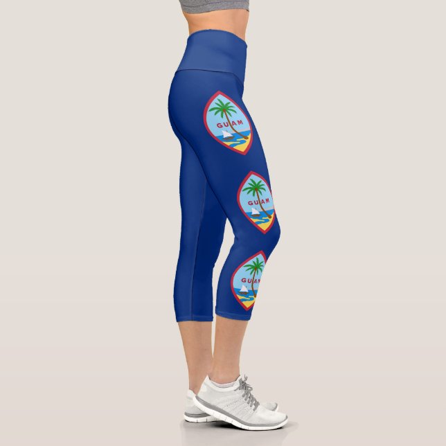 Leggings Capri Bandera de Guam (Derecha)