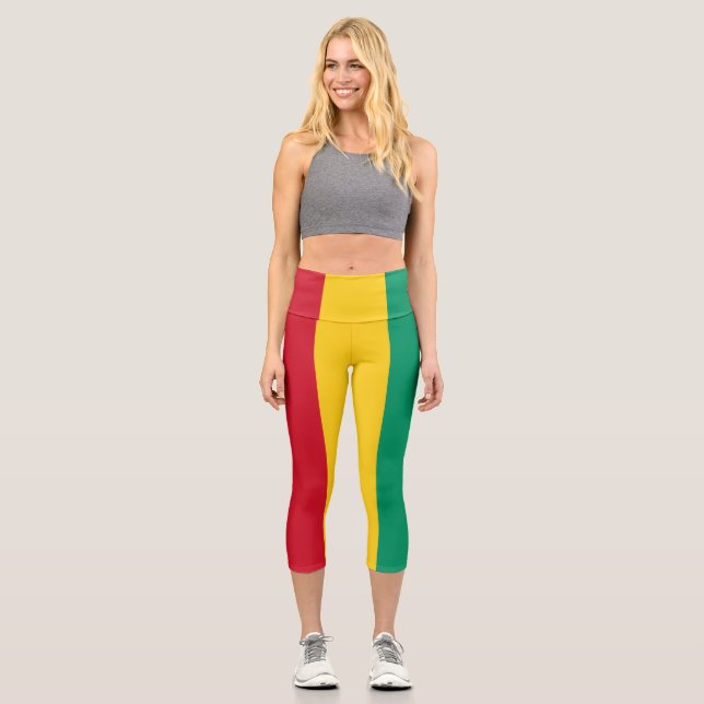 Leggings Capri Bandera de Guinea (Anverso)