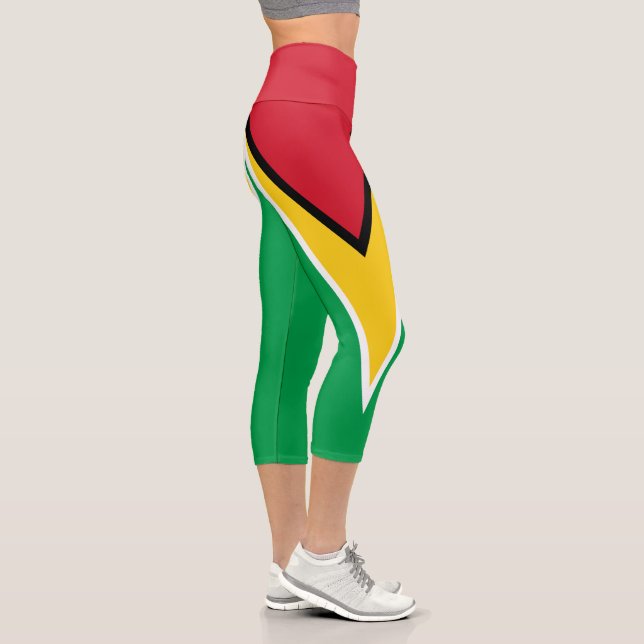Leggings Capri Bandera de Guyana (Derecha)