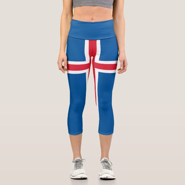 Leggings Capri Bandera de Islandia (Anverso)