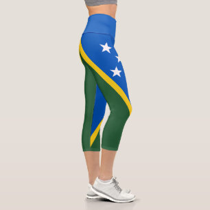 Leggings Capri Bandera de Islas Salomón