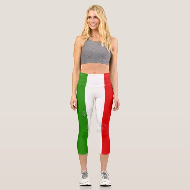 Leggings Capri Bandera de Italia (Anverso)