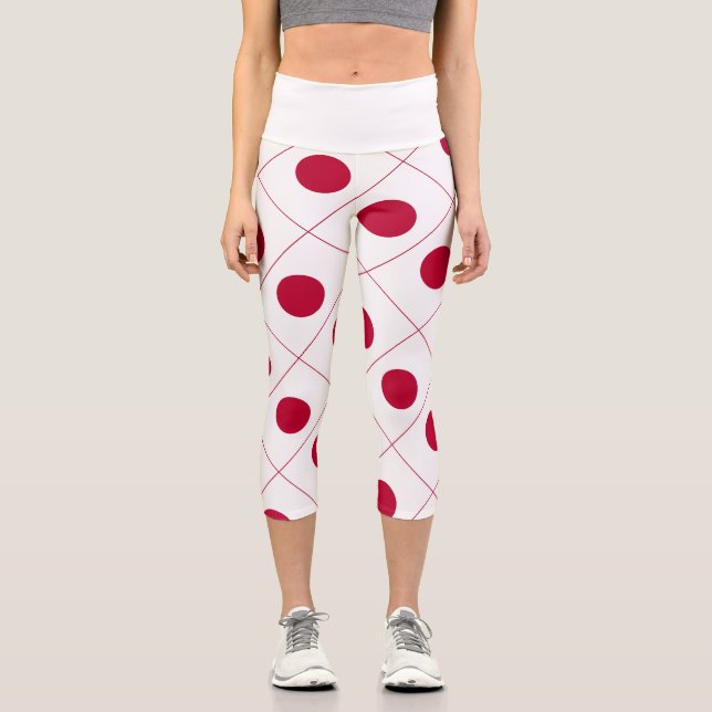 Leggings Capri Bandera de Japón (Anverso)