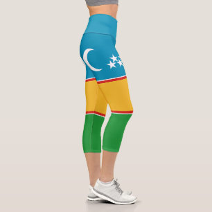Leggings Capri Bandera de Karakalpakistán