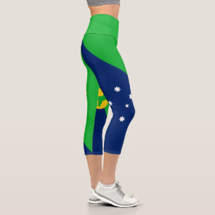 Leggings Capri Bandera de la Isla de Navidad