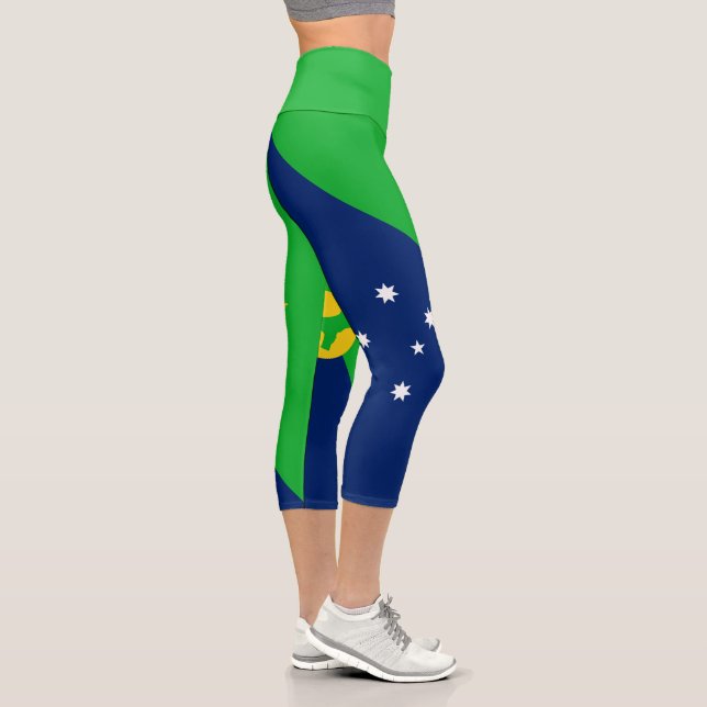 Leggings Capri Bandera de la Isla de Navidad (Derecha)