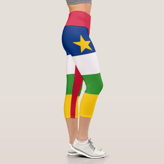 Leggings Capri Bandera de la República Centroafricana (Derecha)