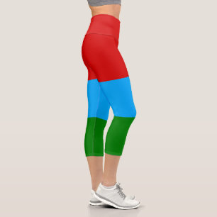 Leggings Capri Bandera de la República de Karelia