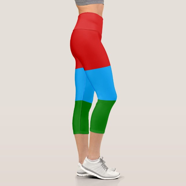 Leggings Capri Bandera de la República de Karelia (Derecha)