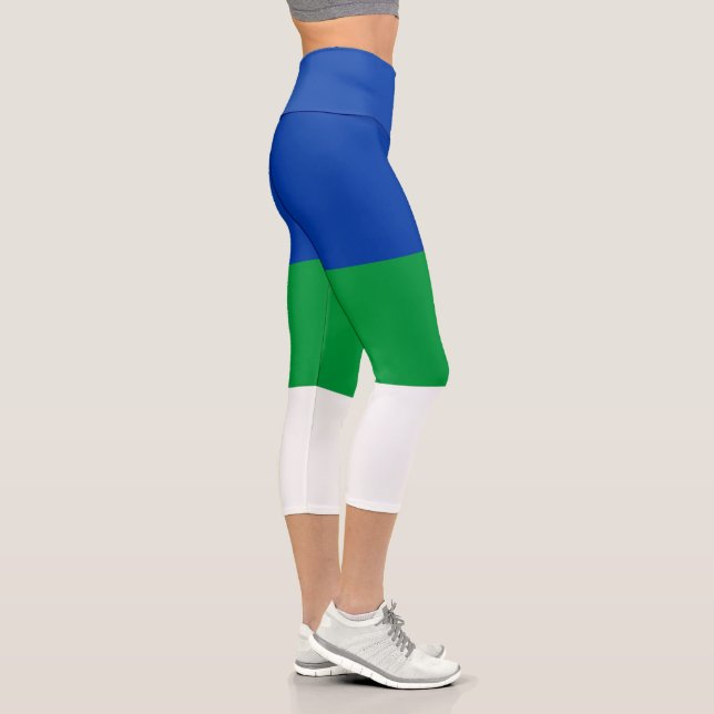 Leggings Capri Bandera de la República de Komi (Derecha)
