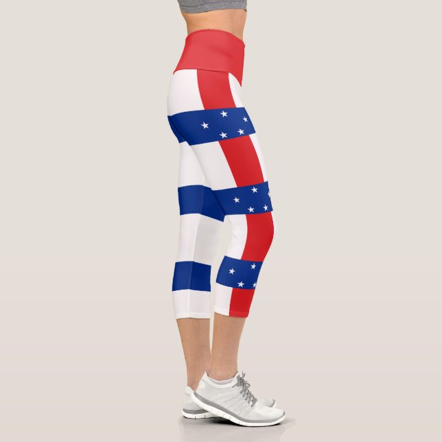 Leggings Capri Bandera de las Antillas Neerlandesas (Derecha)