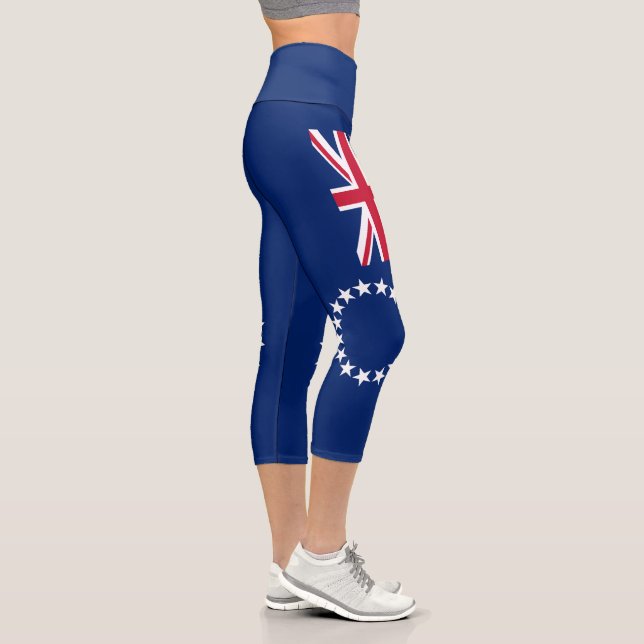 Leggings Capri Bandera de las Islas Cook (Derecha)