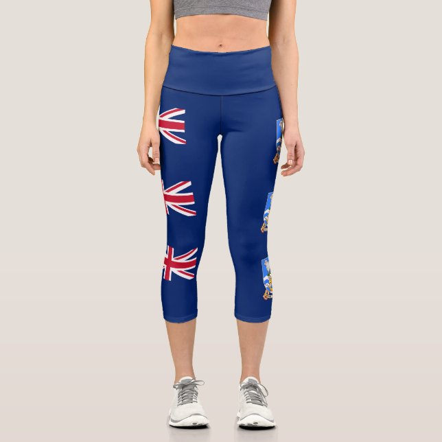 Leggings Capri Bandera de las Islas Malvinas (Anverso)