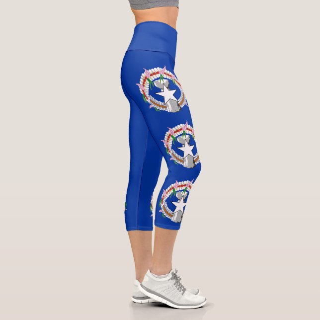 Leggings Capri Bandera de las Islas Marianas del Norte (Derecha)