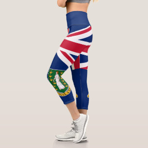 Leggings Capri Bandera de las Islas Vírgenes Británicas