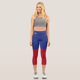 Leggings Capri Bandera de Liechtenstein